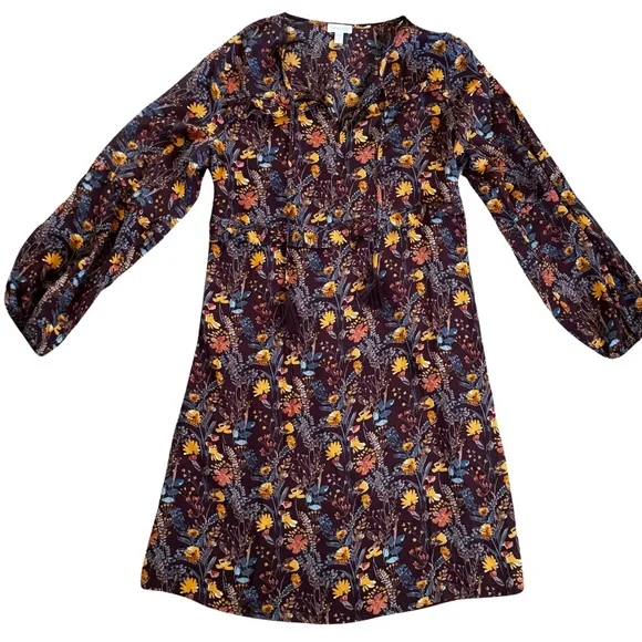 Floral Silk Dress Sz Small - Picture 6 of 10